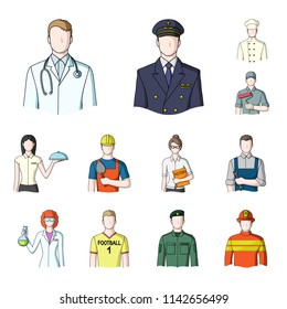 People of different professions cartoon icons in set collection for design. Worker and specialist vector symbol stock web illustration.