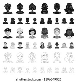 People of different professions cartoon icons in set collection for design. Worker and specialist vector symbol stock web illustration.