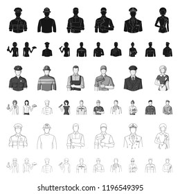 People of different professions cartoon icons in set collection for design. Worker and specialist vector symbol stock web illustration.