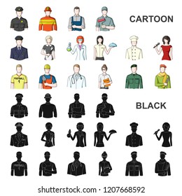 People of different professions cartoon icons in set collection for design. Worker and specialist vector symbol stock web illustration.