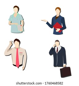 People of different professions. illustration on a white background