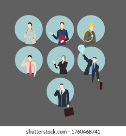 People of different professions. illustration on a white background