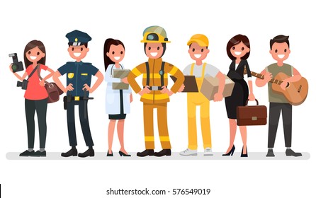 People of different professions. Labor Day. Vector illustration in a flat style
