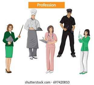 People of different professions. Labor Day. Vector illustration in a flat style