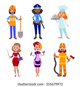People different professions vector illustration.