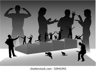 people in different situations