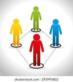 People digital design, vector illustration eps 10.