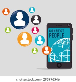 People digital design, vector illustration eps 10.