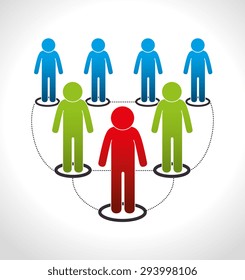 People digital design, vector illustration eps 10.