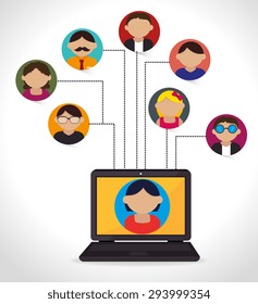 People digital design, vector illustration eps 10.