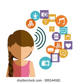 People digital design, vector illustration eps 10 