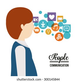 People digital design, vector illustration eps 10 