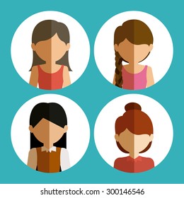 People digital design, vector illustration eps 10 