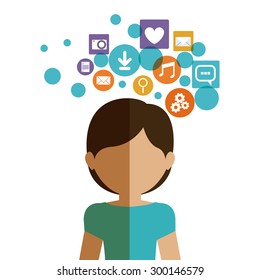 People digital design, vector illustration eps 10 