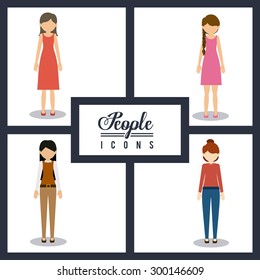 People digital design, vector illustration eps 10 