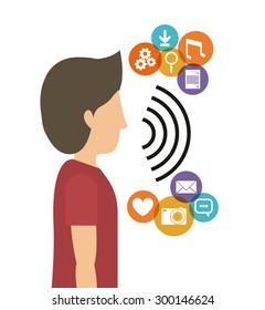 People digital design, vector illustration eps 10 