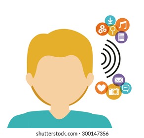 People digital design, vector illustration eps 10 