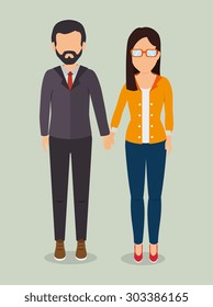 People digital design, vector illustration.