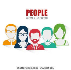 People digital design, vector illustration.