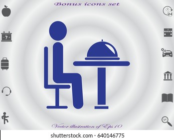 people in the dining room, icon, vector illustration eps10
