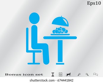 people in the dining room, icon, vector illustration eps10

