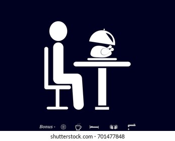 people in the dining room, icon, vector illustration eps10

