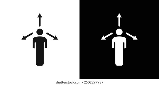 Personas dirección icono logotipo conjunto Vector