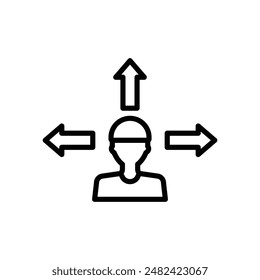 People Direction Icon Set Navigation Illustrations for Crowds and Event Management