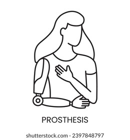 People with disabilities, a girl with a prosthetic arm