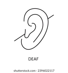 People with disabilities, hearing problems line icon vector
