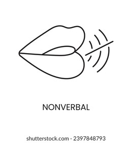 People with disabilities, Mute or nonverbal mute person deprived of oral speech, deaf mute line icon vector