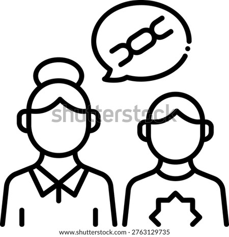 People Discussing Blockchain Technology, Icon Style