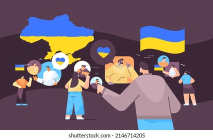 people discussing during meeting pray for Ukraine peace save Ukraine from russia chat bubble communication stop war