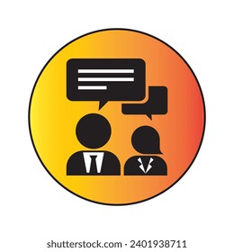 People Discussing With Speech Bubbles