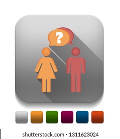 people discussing template With long shadow over app button