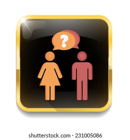people discussing template With long shadow over app button