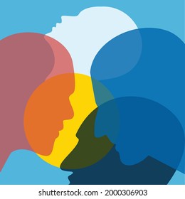 People in discussion. Vector ilustration. 