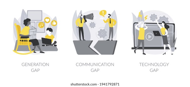 People diversity abstract concept vector illustrations.