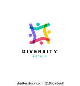 People Diversity Colorful Logo Vector Stock Vector (Royalty Free ...