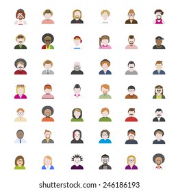 People Diversity Portrait Design Characters Avatar Vector