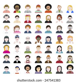 Portrait Design-Zeichen der Vielfalt Avatar Vektor