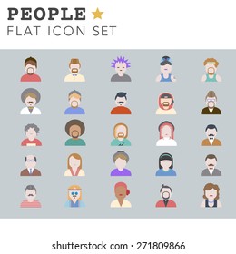 People Diversity Portrait Design Characters Avatar Vector