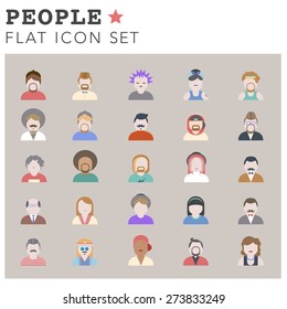 People Diversity Portrait Design Characters Avatar Vector