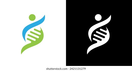 People DNA logo, health, human logo illustration