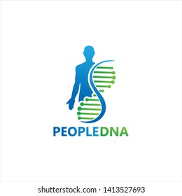 People DNA Logo Template Design Vector, Emblem, Design Concept, Creative Symbol, Icon