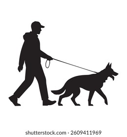 People with dog illustration pet dog animal portrait people puppy friendship vector