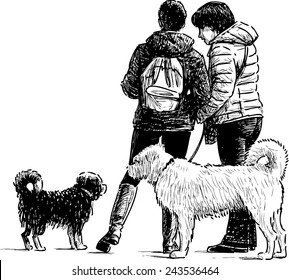 people and dogs