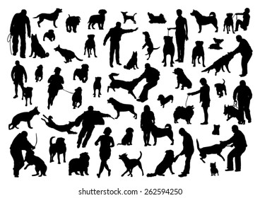 4,199 Dog and owner silhouette Images, Stock Photos & Vectors ...