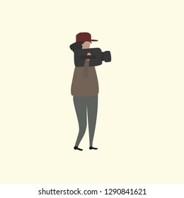 People Doing Different Actions Flat Icon Vector Graphic Download Template