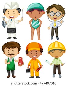 People doing different occupations illustration